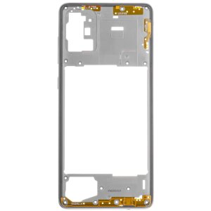 Carcasa Mijloc Samsung Galaxy A71 A715, Argintie (Prism Crush Silver)