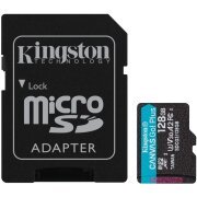 Card Memorie microSDXC Kingston Canvas Go Plus, 128Gb, Clasa 10 / UHS-1 U3, Cu Adaptor SDCG3/128GB 