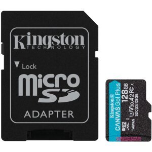 Card Memorie microSDXC Kingston Canvas Go Plus, 128Gb, Clasa 10 / UHS-1 U3, Cu Adaptor SDCG3/128GB 
