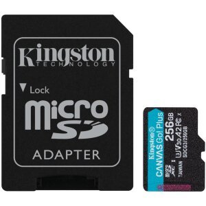 Card Memorie microSDXC Kingston Canvas Go Plus, 256Gb, Clasa 10 / UHS-1 U3, Cu Adaptor SDCG3/256GB 