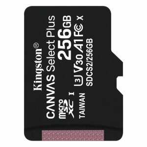 Card Memorie microSDXC Kingston Canvas Select Plus Android A1, 256Gb, Clasa 10 / UHS-1 U1 SDCS2/256GBSP 