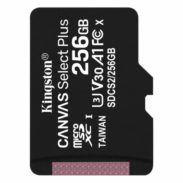 Card Memorie microSDXC Kingston Canvas Select Plus Android A1, 256Gb, Clasa 10 / UHS-1 U1 SDCS2/256GBSP 