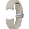 Curea Samsung D-Buckle Hybrid Eco-Leather pentru Galaxy Watch6 / Classic / Watch5 / Pro / Watch4 Series, 20mm, M/L, Normal, Bej ET-SHR94LAEGEU