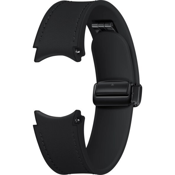Curea Samsung D-Buckle Hybrid Eco-Leather pentru Galaxy Watch6 / Classic / Watch5 / Pro / Watch4 Series, 20mm, M/L, Normal, Neagra ET-SHR94LBEGEU
