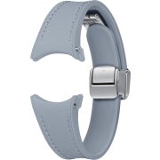 Curea Samsung D-Buckle Hybrid Eco-Leather pentru Galaxy Watch6 / Classic / Watch5 / Pro / Watch4 Series, S/M, Slim, Albastra ET-SHR93SLEGEU 