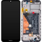 Display cu Touchscreen Honor Play 8A, Cu Rama si Acumulator, Negru, Service Pack 02352KJM 