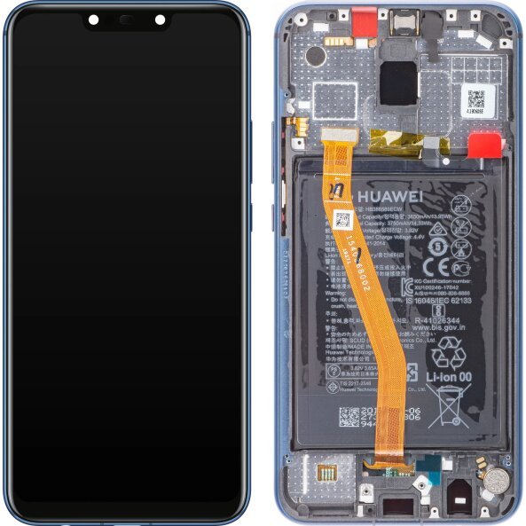Display cu Touchscreen Huawei Mate 20 Lite, cu Rama si Acumulator, Albastru (Sapphire Blue), Service Pack 02352GTT 