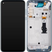 Display cu Touchscreen Motorola Moto G8 Power, cu Rama, Albastru (Capri Blue), Service Pack 5D68C16143 