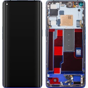 Display cu Touchscreen Oppo Find X2 Neo, cu Rama, Albastru (Starry Blue), Service Pack 4904018