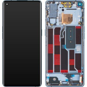 Display cu Touchscreen Oppo Reno4 Pro 5G, cu Rama, Albastru (Galactic Blue), Service Pack 4904737