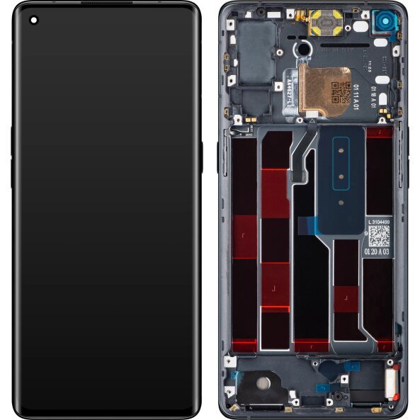 Display cu Touchscreen Oppo Reno4 Pro 5G, cu Rama, Negru (Space Black), Service Pack 4904736