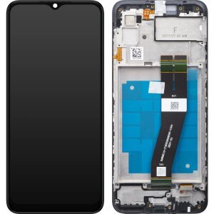 Display cu Touchscreen Samsung Galaxy A03 A035, cu Rama, Versiune G, Negru, Service Pack GH81-21626A