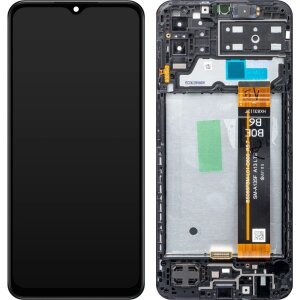 Display cu Touchscreen Samsung Galaxy M13 M135, cu Rama, Negru, Service Pack GH82-29132A