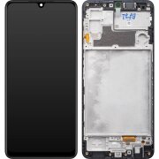 Display cu Touchscreen Samsung Galaxy M22 M225, cu Rama, Negru, Service Pack GH82-26153A