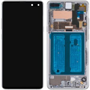Display cu Touchscreen Samsung Galaxy S10 5G G977, cu Rama, Argintiu, Service Pack GH82-20442A