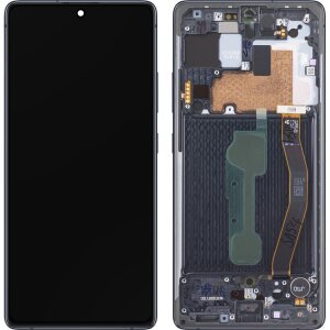 Display cu Touchscreen Samsung Galaxy S10 Lite G770, cu Rama, Negru, Service Pack GH82-21672A