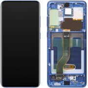 Display cu Touchscreen Samsung Galaxy S20+ 5G G986 / S20+ G985, cu Rama, Albastru (Aurora Blue), Service Pack GH82-22134H