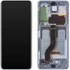 Display cu Touchscreen Samsung Galaxy S20+ 5G G986 / S20+ G985, cu Rama, Bleu (Cloud Blue), Service Pack GH82-22145D