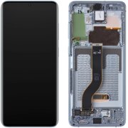 Display cu Touchscreen Samsung Galaxy S20+ 5G G986 / S20+ G985, cu Rama, Bleu (Cloud Blue), Service Pack GH82-22145D