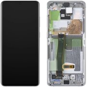 Display cu Touchscreen Samsung Galaxy S20 Ultra 5G G988 / S20 Ultra G988, Alb (Cloud White), Service Pack GH82-22271C