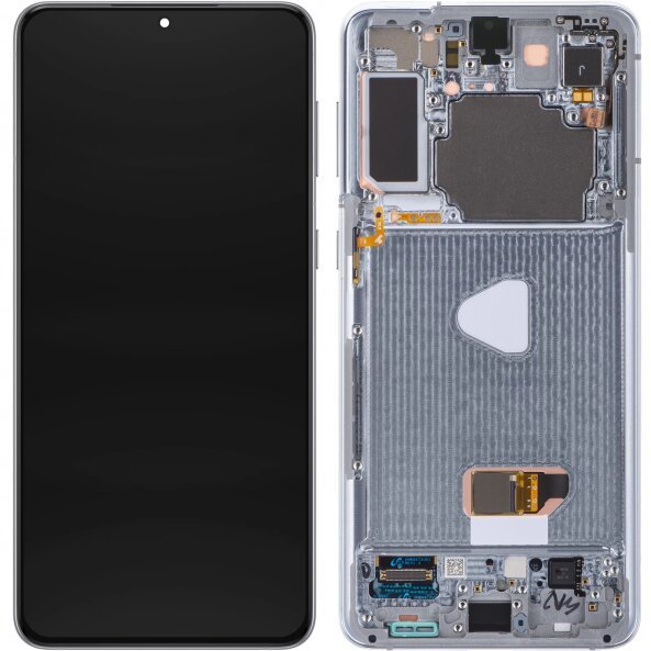 Display cu Touchscreen Samsung Galaxy S21+ 5G G996, cu Rama, Argintiu (Phantom Silver), Service Pack GH82-27268C 
