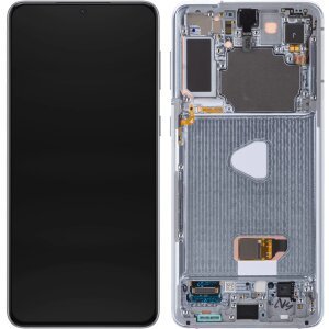 Display cu Touchscreen Samsung Galaxy S21+ 5G G996, cu Rama, Argintiu, Service Pack GH82-24554C