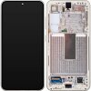Display cu Touchscreen Samsung Galaxy S23 S911, cu Rama, Alb (Cream), Service Pack GH82-30480B