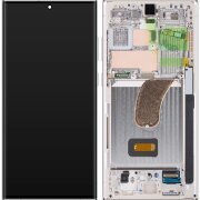 Display cu Touchscreen Samsung Galaxy S23 Ultra S918, cu Rama, Argintiu, Service Pack GH82-30466G