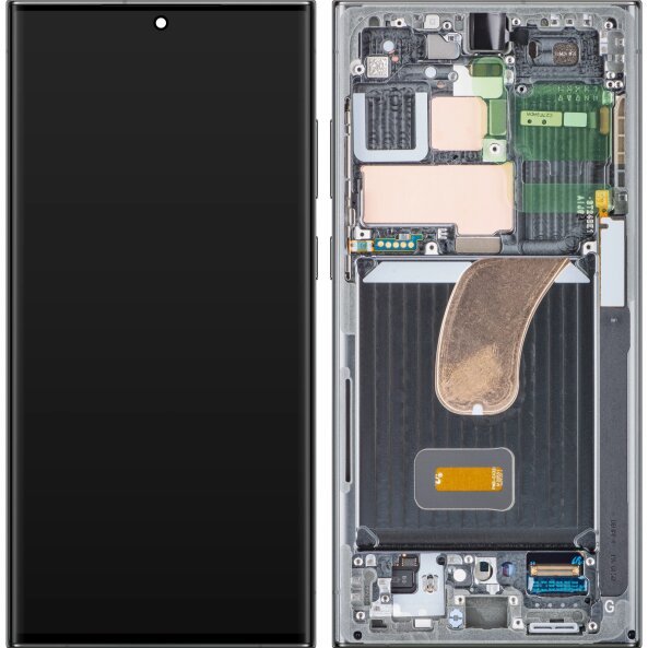 Display cu Touchscreen Samsung Galaxy S23 Ultra S918, cu Rama, Verde, Service Pack GH82-30466C