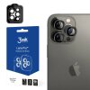 Folie de protectie Camera spate 3MK pentru Apple iPhone 15 Pro Max, Sticla Securizata, Neagra 