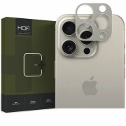 Folie de protectie Camera spate HOFI ALUCAM PRO+ pentru Apple iPhone 15 Pro Max / 15 Pro, Sticla Securizata, Full Glue, Gri 