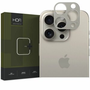 Folie de protectie Camera spate HOFI ALUCAM PRO+ pentru Apple iPhone 15 Pro Max / 15 Pro, Sticla Securizata, Full Glue, Gri 