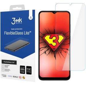 Folie de protectie Ecran 3MK FlexibleGlass Lite pentru Samsung Galaxy A04e A042 / A04 A045 / A03 A035 / A03 Core A032, Sticla Flexibila, Full Glue