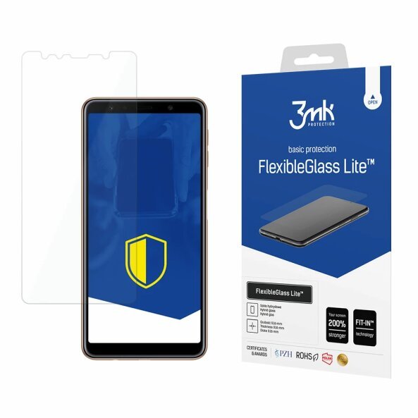 Folie de protectie Ecran 3MK FlexibleGlass Lite pentru Samsung Galaxy A7 (2018) A750, Sticla Flexibila, Full Glue