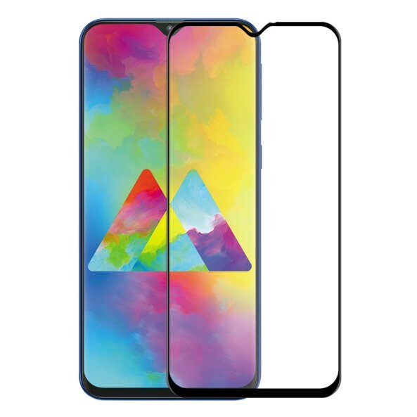 Folie de protectie Ecran Enkay pentru Samsung Galaxy M20 M205, Sticla securizata, Full Glue, Neagra