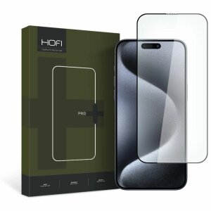 Folie de protectie Ecran HOFI PRO+ pentru Apple iPhone 15 Pro, Sticla Securizata, Full Glue, 2.5D, Neagra 