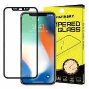 Folie de protectie Ecran WZK pentru Apple iPhone 11 Pro Max / XS Max, Sticla securizata, Full Glue, Neagra