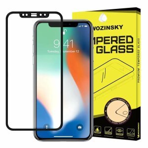 Folie de protectie Ecran WZK pentru Apple iPhone 11 Pro Max / XS Max, Sticla securizata, Full Glue, Neagra