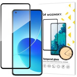 Folie de protectie Ecran WZK pentru Oppo Reno6, Sticla securizata, Full Glue, Neagra