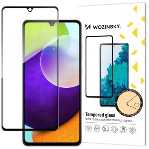 Folie de protectie Ecran WZK pentru Samsung Galaxy A33 5G A336, Sticla securizata, Full Glue, Neagra