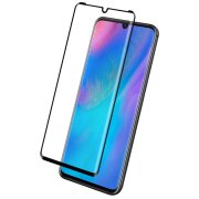 Folie Protectie Ecran OEM pentru Huawei P30, Sticla securizata, 9H, 0.3mm, 5D, Neagra, Blister 