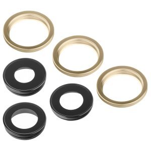 Geam Camera Spate Apple iPhone 12 Pro Max, Wide + UltraWide + Telephoto, cu Rama, Auriu