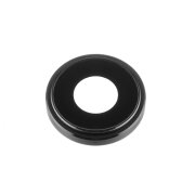Geam Camera Spate Apple iPhone 12, Wide, cu Rama (Interioara), Negru
