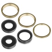 Geam Camera Spate Apple iPhone 13 Pro Max / 13 Pro, Wide + UltraWide + Telephoto, cu Rama, Auriu