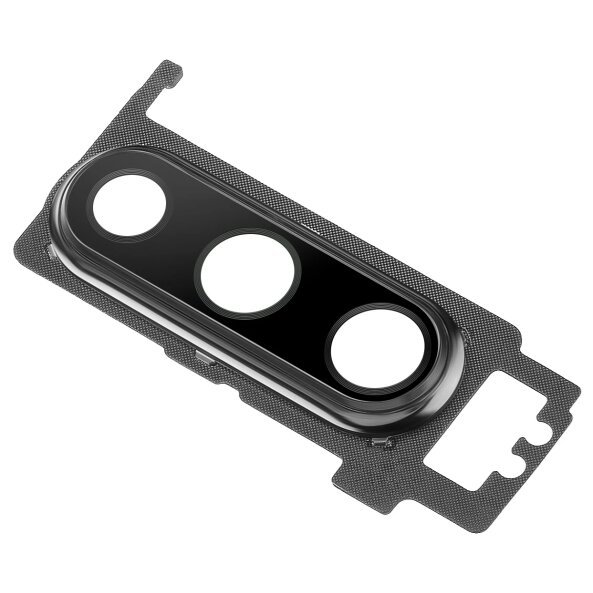 Geam Camera Spate Huawei P30, cu Rama, Negru