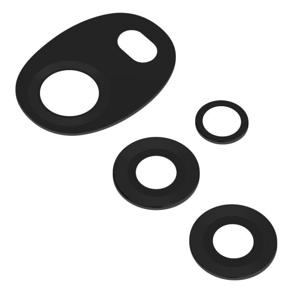 Geam Camera Spate Motorola Moto G22, Wide + UltraWide + Macro, Negru 