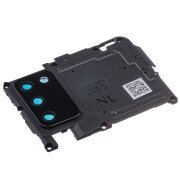 Geam Camera Spate Samsung Galaxy A02s A025F, cu Rama, Negru, Service Pack GH81-20185A