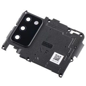 Geam Camera Spate Samsung Galaxy A03s A037, Versiune G, cu Rama, Negru