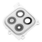 Geam Camera Spate Samsung Galaxy A22 5G A226, cu Rama, Alb 