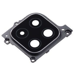 Geam Camera Spate Samsung Galaxy A22 5G A226, cu Rama, Negru 